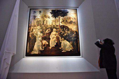 Adoration of the Magi after restoration tourist photo